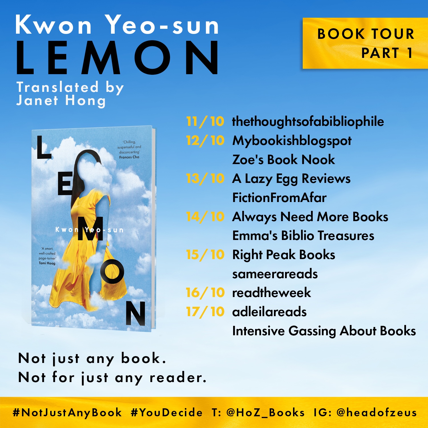 Lemon by Kwon Yeo-Sun – Blog Tour – Book Review – Life With All The Books