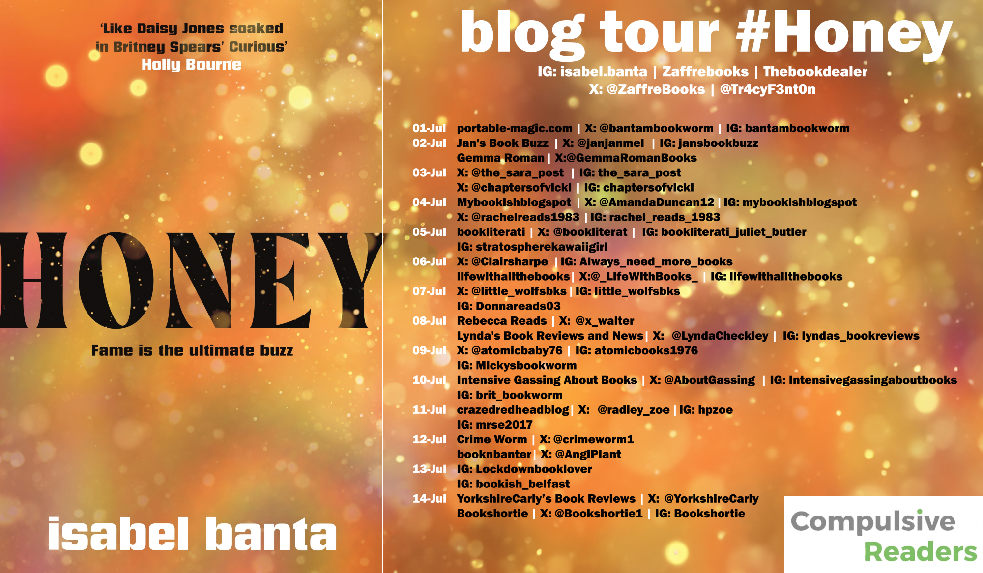 Honey by Isabel Banta Blog Tour Review Life With All